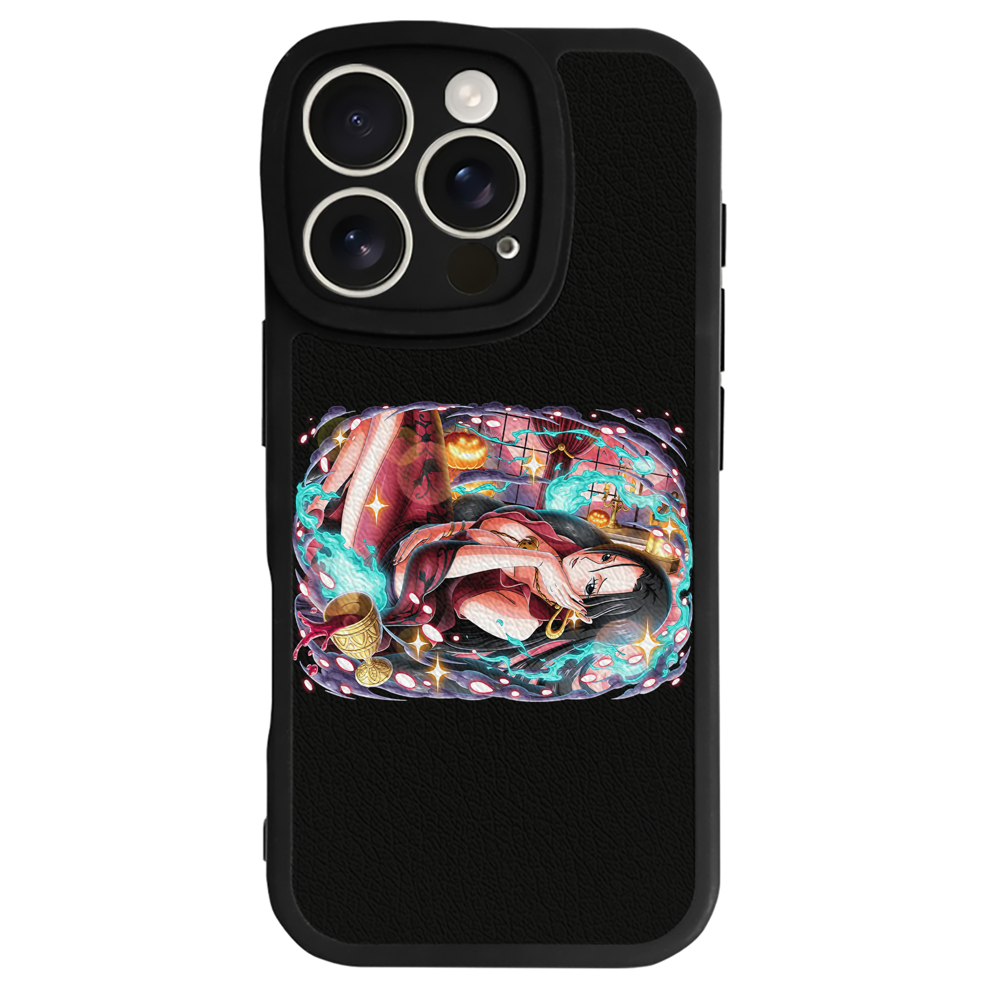 （画像用） ワンピース ボア・ハンコック ONE PIECE Boa·Hancock 【iPhone 16シリーズ対応】シリコンスマホケース（レザー調） 材質：シリコン